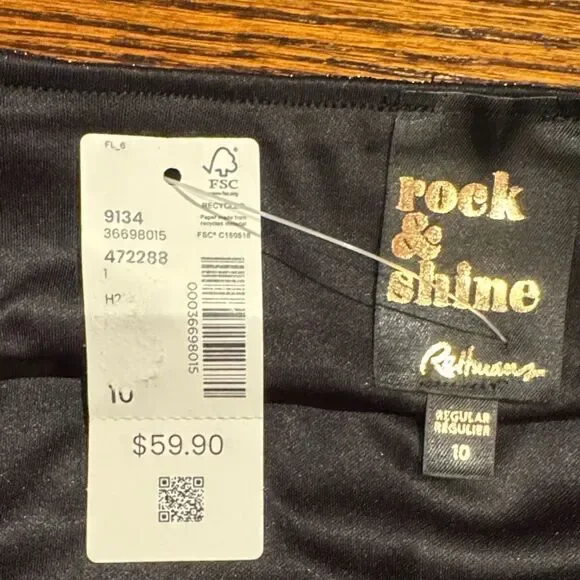 Reitmans - Elegant Black Glitter Skirt - Picture 4 of 4